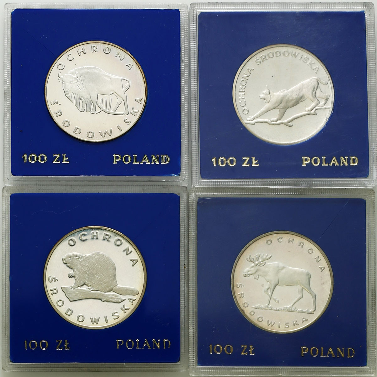 PRL. 100 złotych 1977 – 1979, zestaw 4 sztuk